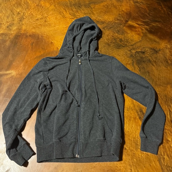 Ambiance Tops - Ambiance Charcoal Zip-Up